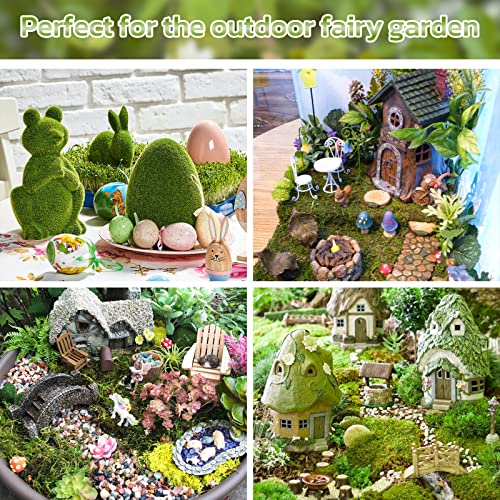 Riare 5.3Oz Artificial Green Moss For Crafts- Premium Faux Moss For Potted Plants Indoor, Decorative Moss For Micro-Landscape Terrariums Decor Fairy Garden Lawn Crafts #TOP6