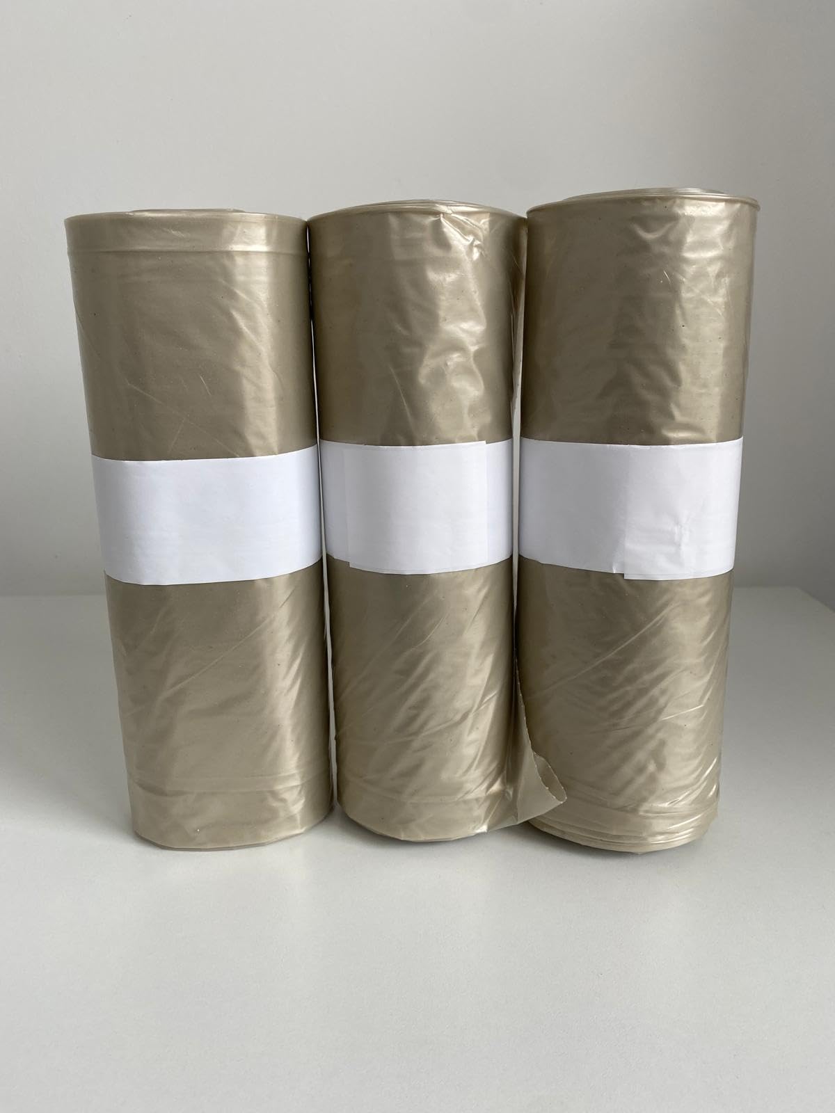Sacchi Pattumiera Neutri 90x120 cm - Sacchi per Spazzatura Grandi e Resistenti - Sacchi Trasparenti Riciclabili - 120 Pezzi (12 Rotoli x 10 Sacchi)