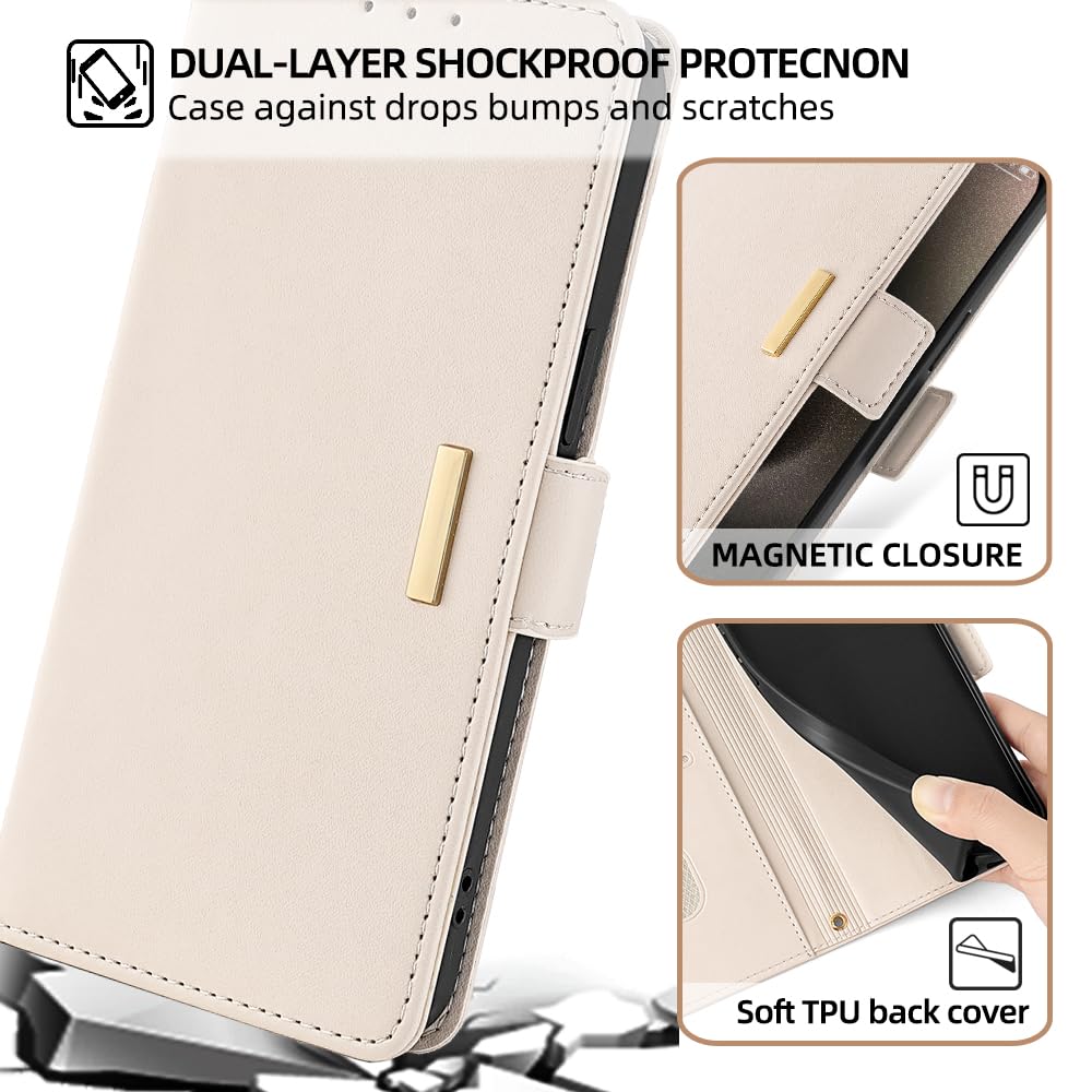 MOJIA Funda Para Motorola Moto G72, Carcasa De La Cartera Del
