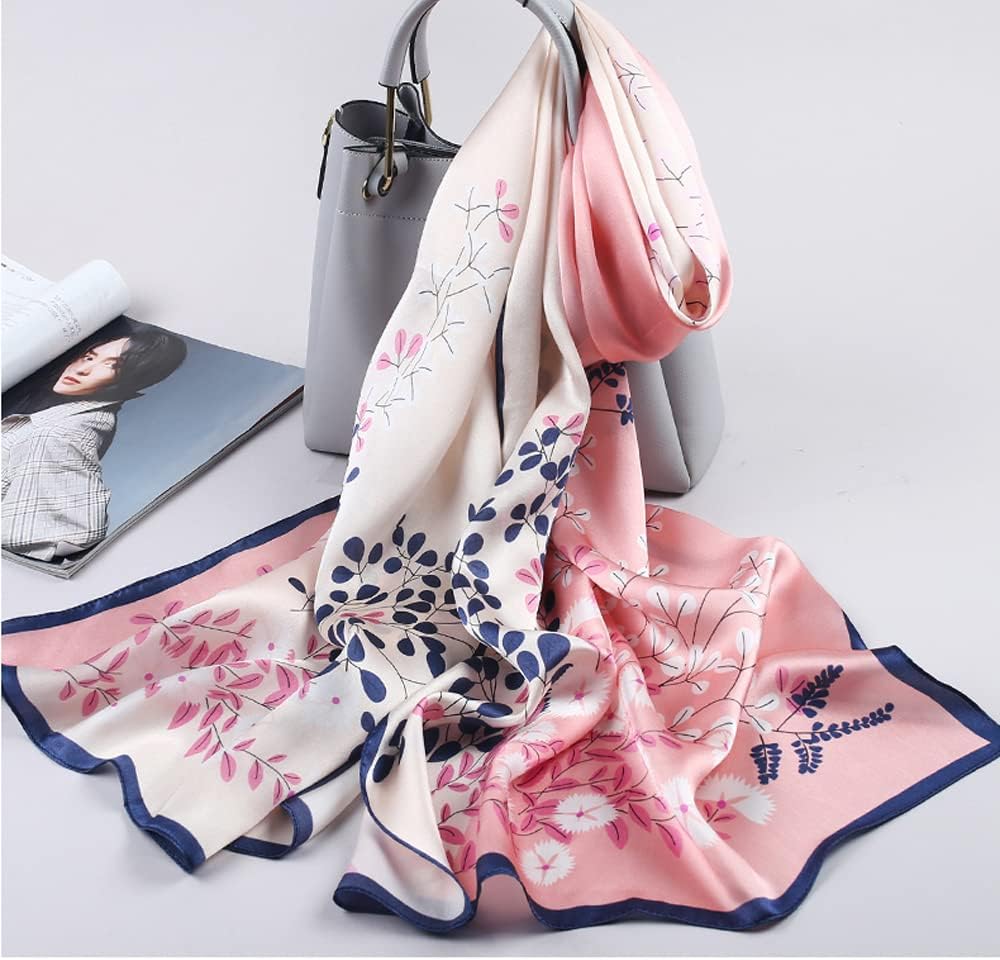 MEISEE 100% Mulberry Silk Long Scarf for Women Large Oblong Sunscreen Shawls Wraps Neck Headscarf Hair Wraps Gift Packed - Image 3