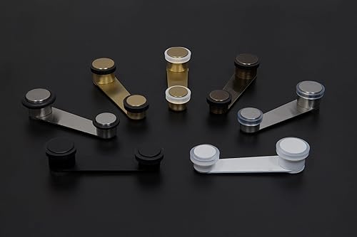 Miniatura 6 de Tope adhesivo negro para puerta, con retenedor de puerta de 1.969in de grosor, goma negra, incluye tornillo + enchufe  Mod. I-164  EVI