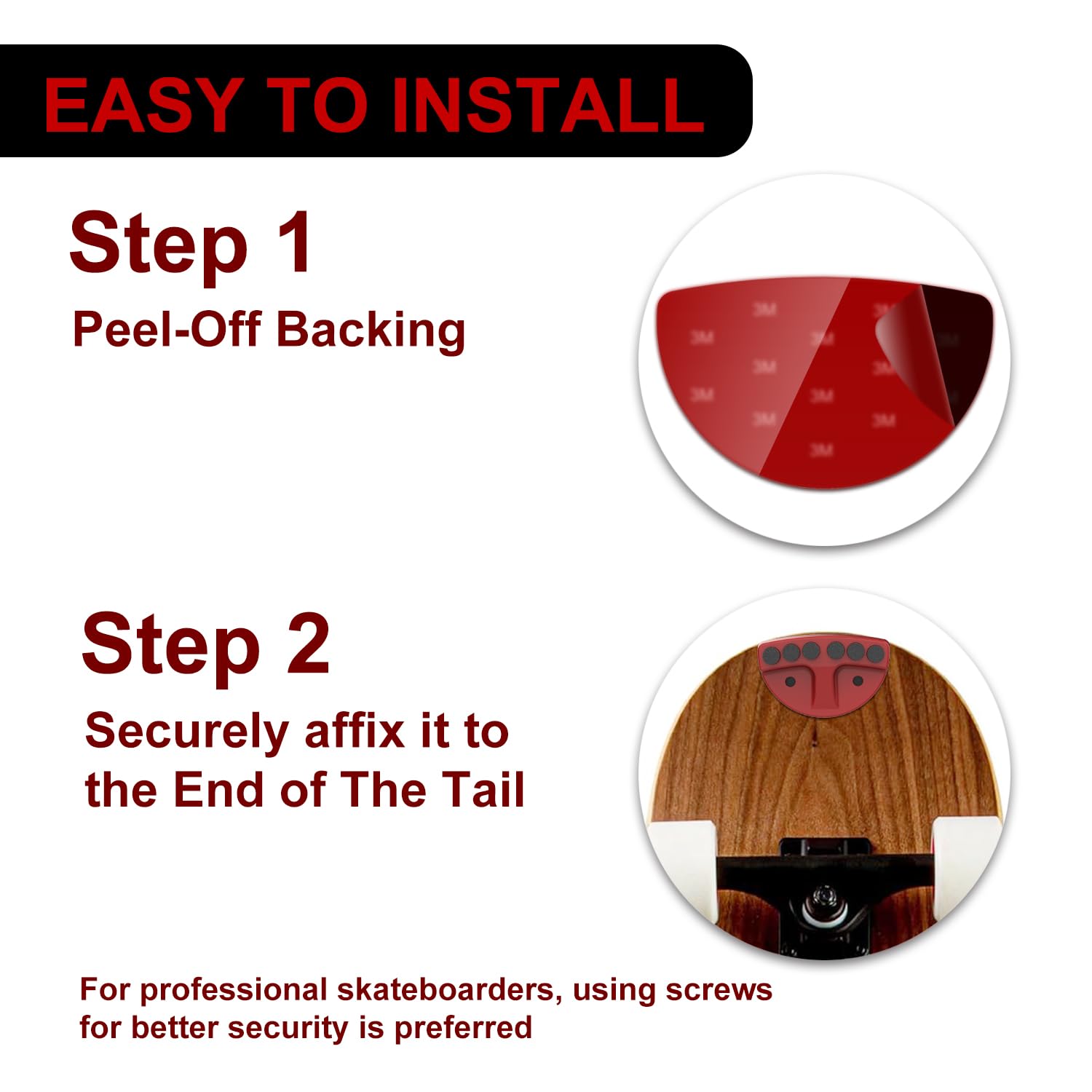 Exciting Accessories to Create Sparks on Your Skateboard|Skateboard Spark|Spark Plate|Skateboard Spark Plate|Skateboard Accessories (Red)