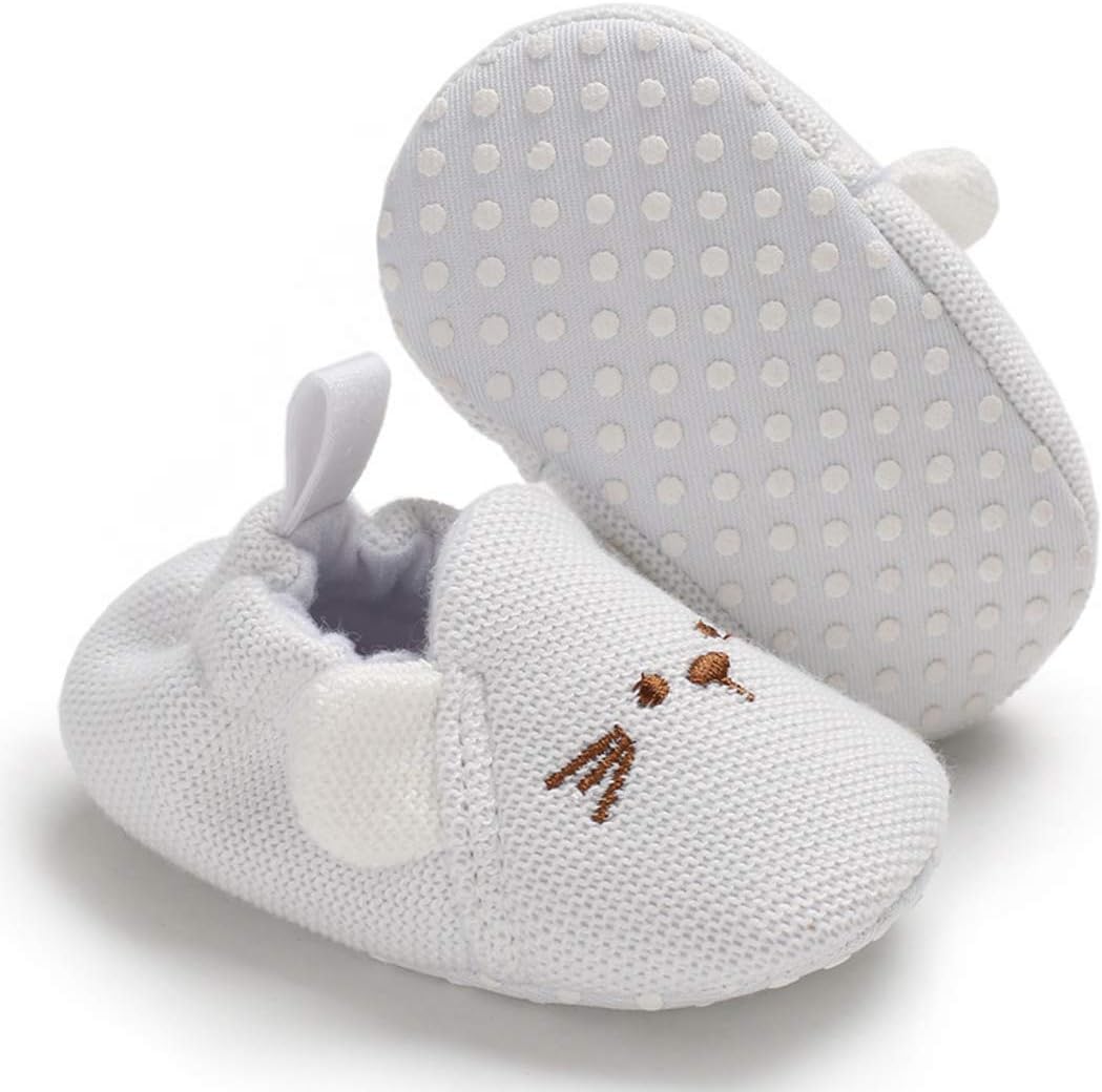 Tutoo Baby Boys Girls Fleece Boots Cotton Cute Animals Soft Slippers Prewalker Newborn Infant Crib First Walkers Cloth Shoes for 3-18 Months