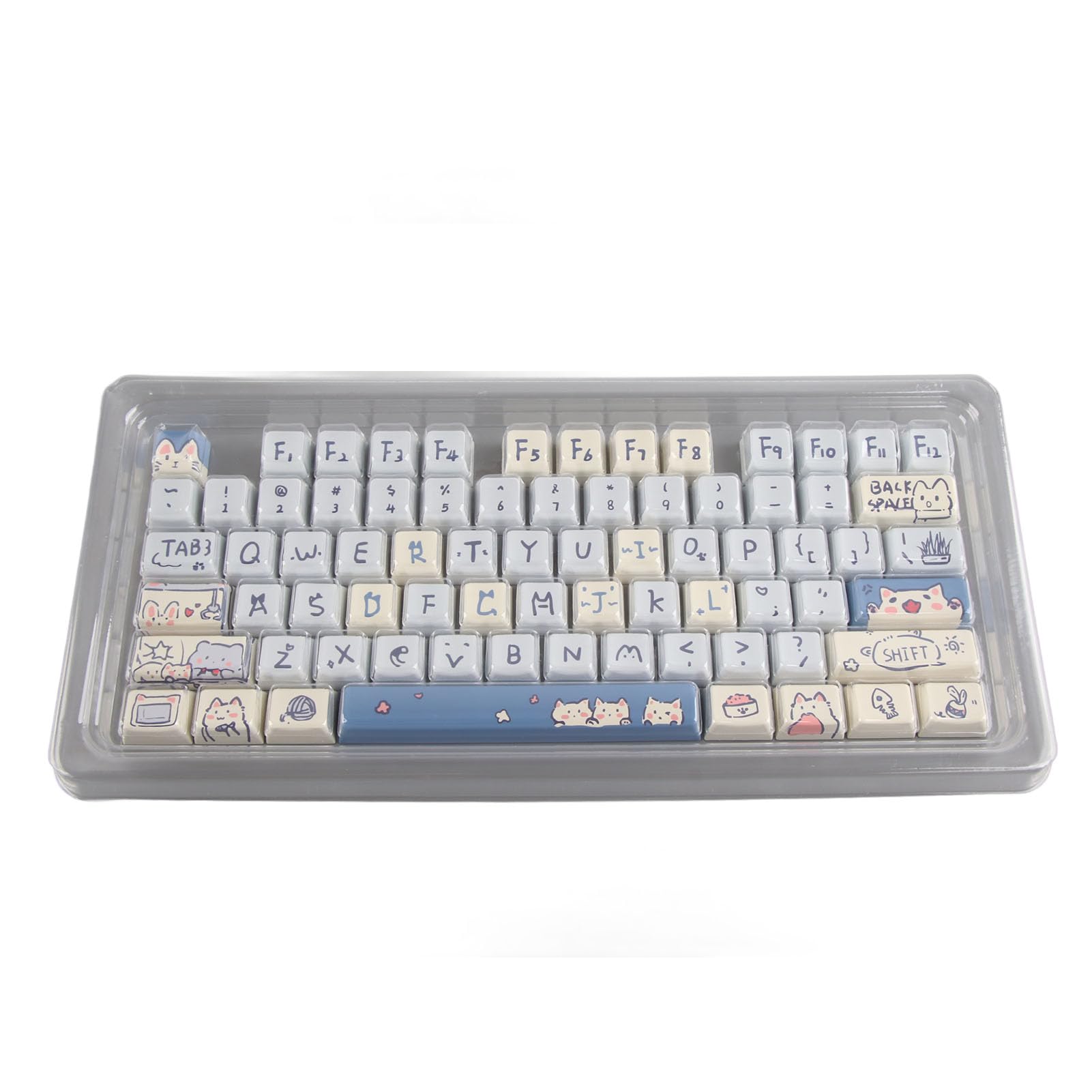 CHICIRIS 148 tasti per tastiera PBT a sublimazione, stile cartone animato, design ergonomico per gli appassionati di gioco su PC (#2)