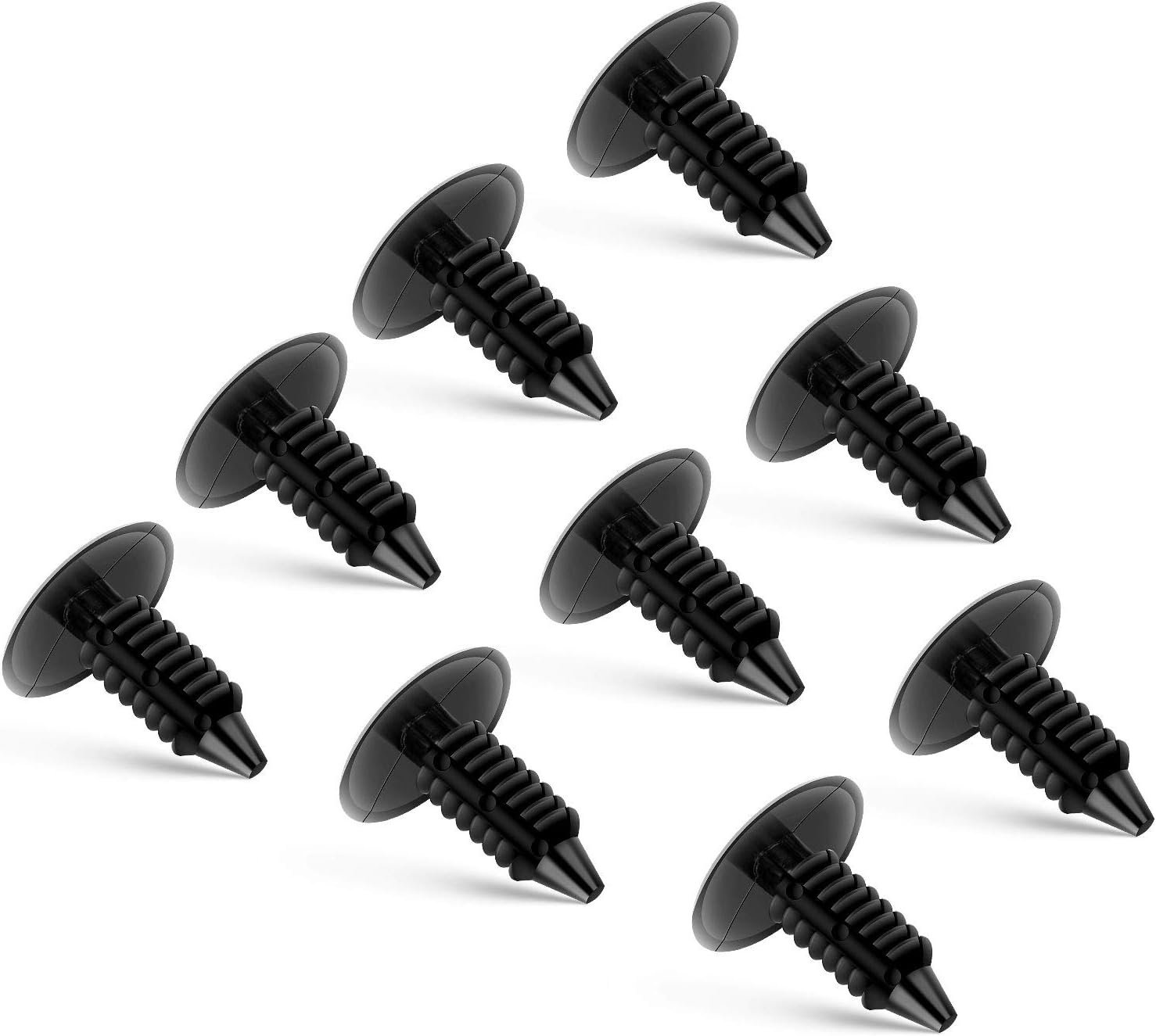 GOOACC GRC-10 Nylon Bumper Fastener Rivet Clips GM, Ford & Chrysler 7.5mm Hole Retainer Auto Body Clips - 100PCS : Automotive