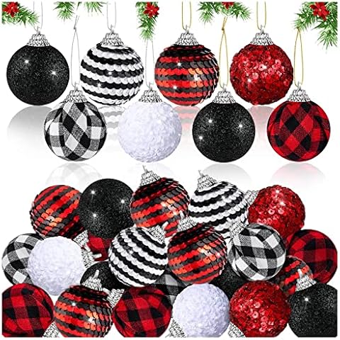WhistenFla 48Pcs Christmas Ball Ornaments Cover