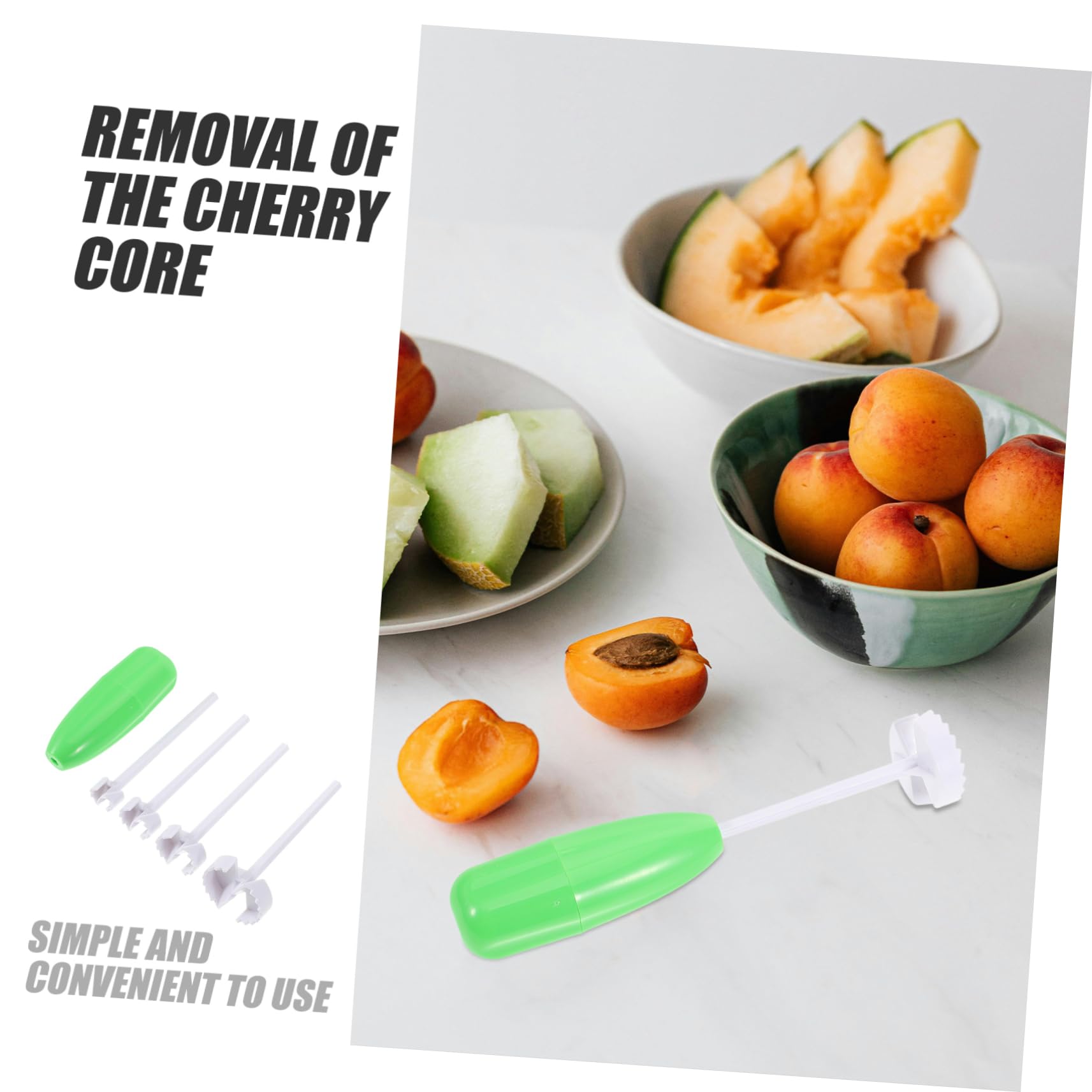 SHOWERORO Fruit Vegetable Corer Pitter Tools 2 Pack Cherry Pitter Removal for Home Kitchen Gadgets Set