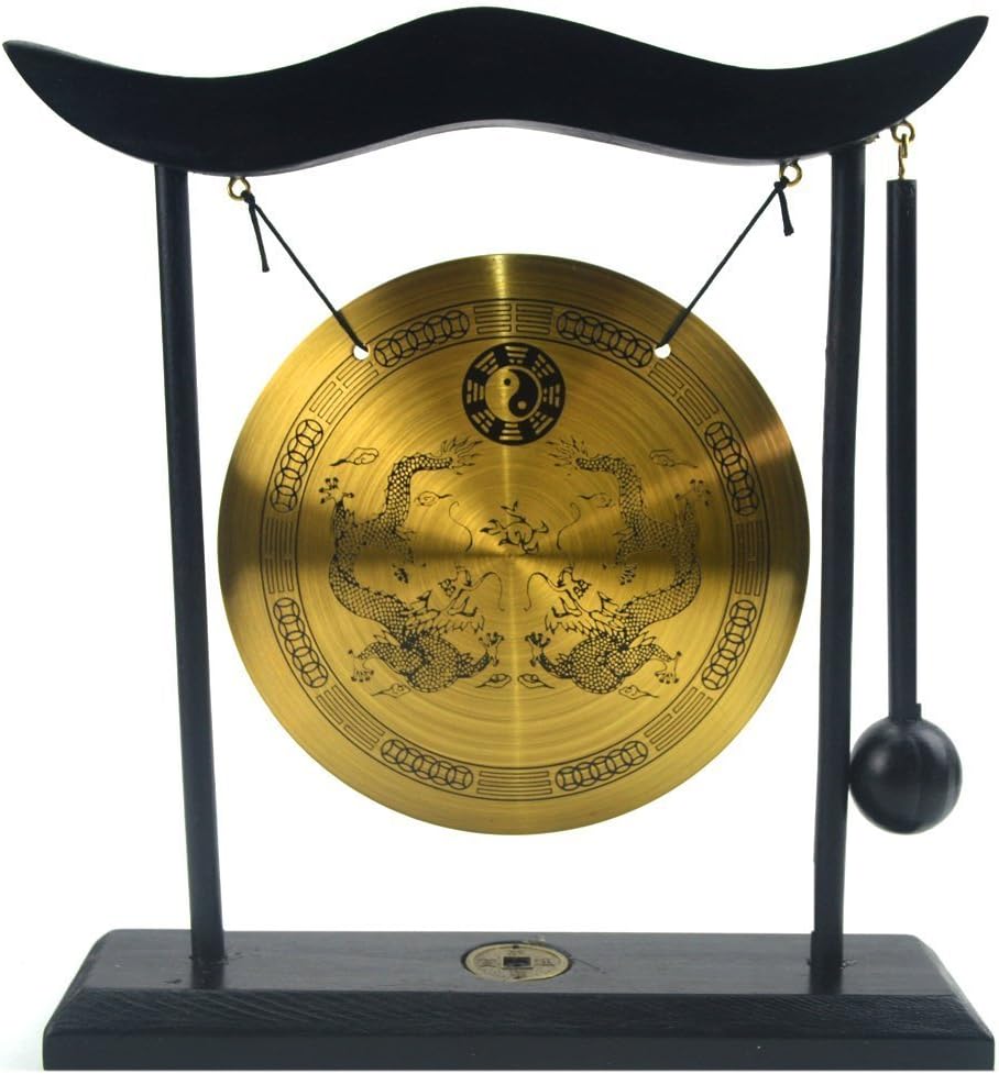 Gong with Beater Portable Brass Gong Small Tamtam Gong H1303