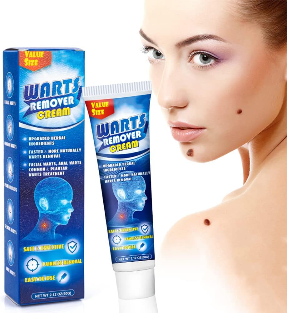 Crema para Las Verrugas Elimínalas Fácilmente Natual Y Sin Dolor Ungüento, Crema de eliminación de imperfecciones instantánea WartsOff, para Todos Los tipos de piel,60g (1)