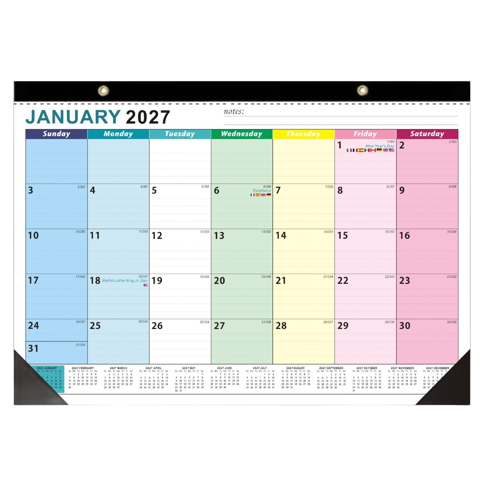 Photo 1 of Litacimi Desk Calendar 2027 18 Months 12" x 17"