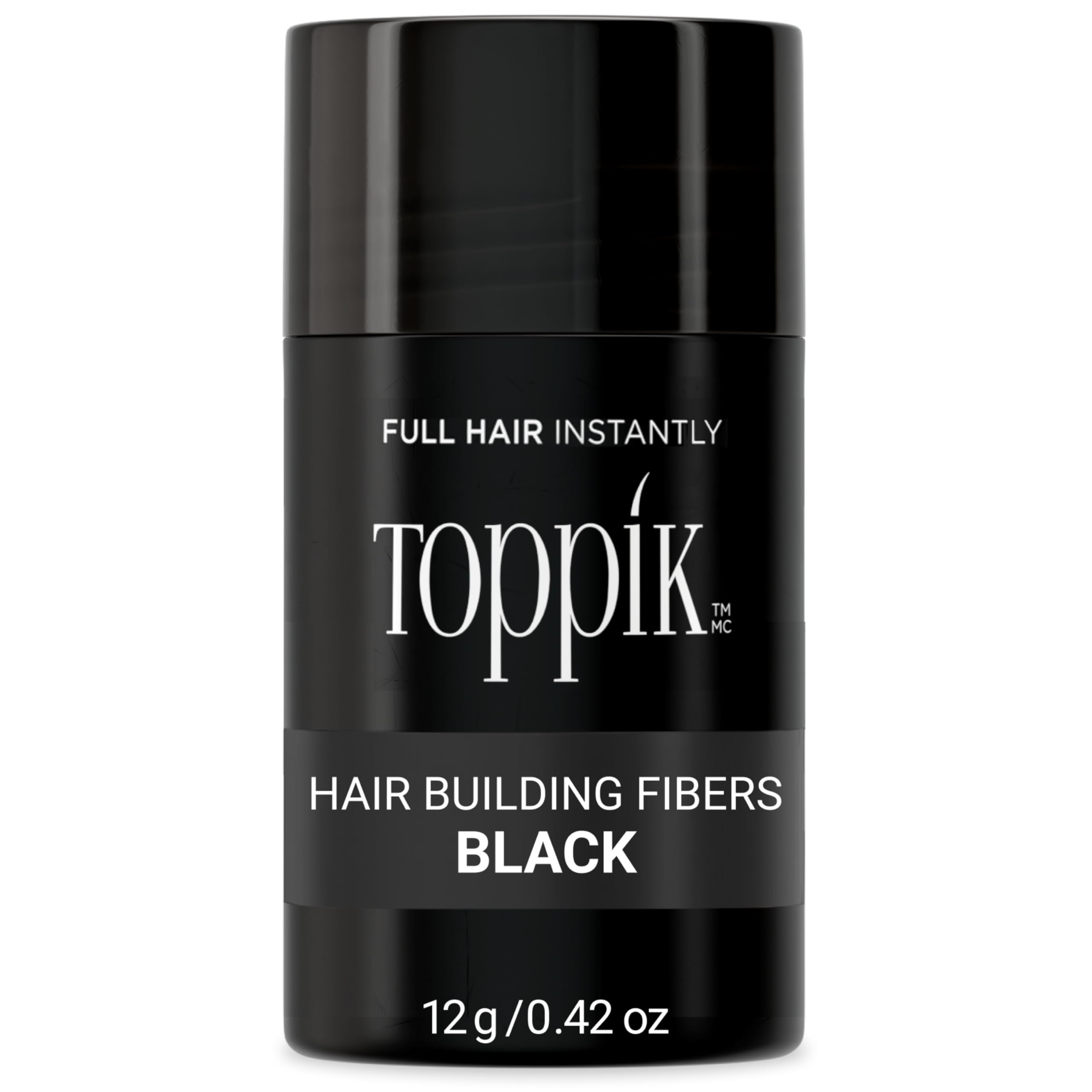 Toppik Hair Building Fibers with Premium Keratin Fibers Conceals Hair Thinning and Hair Loss for Fuller Looking Hair that Gives Completely Natural Look For Men and Women, 12 Grams