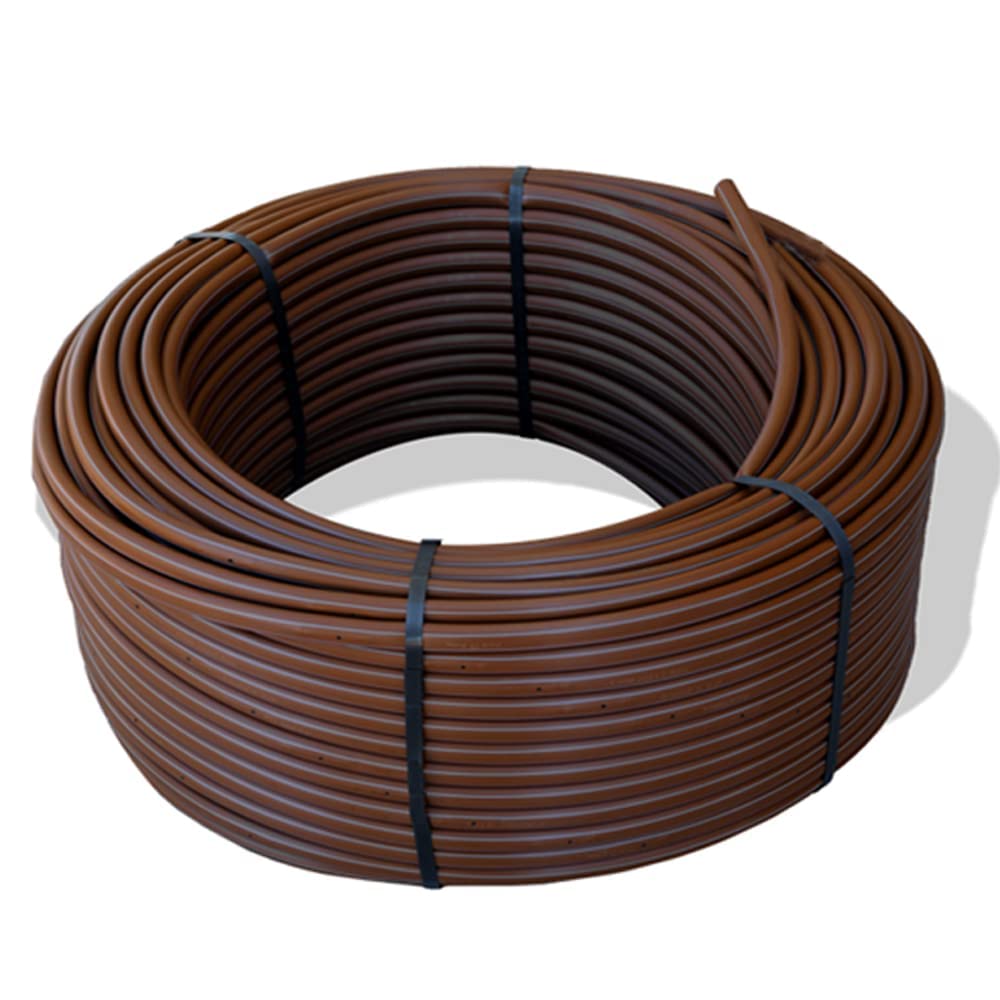 Tubería Rain Bird XFD [100 Metros] para riego 16 mm con goteros. Tubería de goteo con distancia entre ejes cada 50 cm. Caudal 2,3 L/h. Línea de goteo flexible para instalación rápida y fácil. Marrón