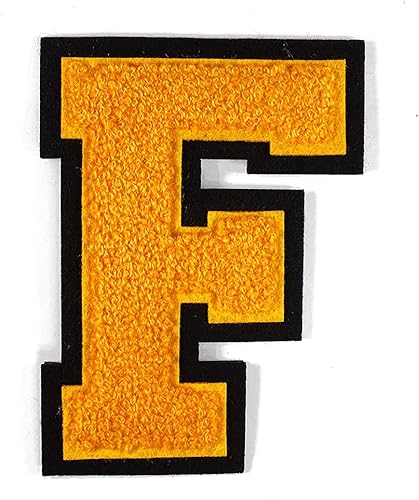 Miniatura 8 de Letra C - Parche universitario del alfabeto termoadhesivo con puntada de chenilla, 4-12 pulgadas, TR-11648 (negroblanco)