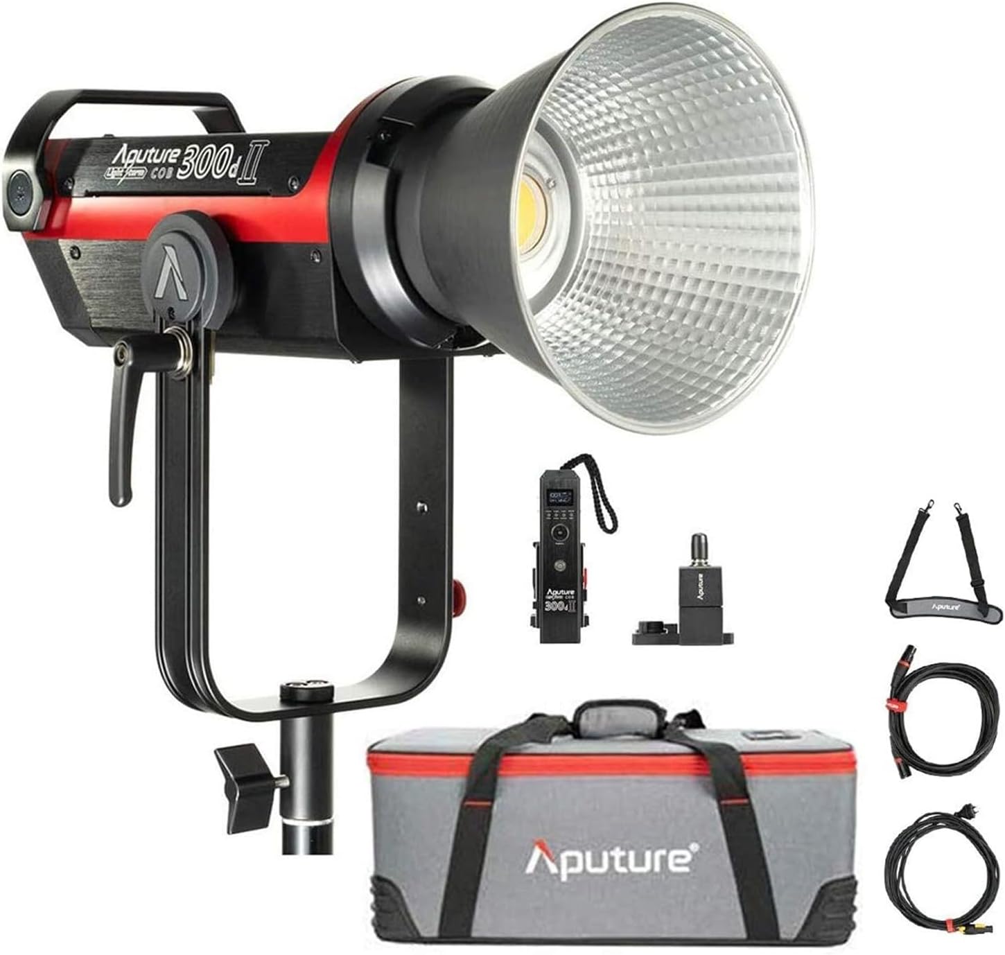 300d Mark II 300d II V-Mount LED Video Light 300W Daylight CRI97+ TLCI97+ 55000lux@0.5M 5500k 8 Lighting Effects Sidus Link App Control with Carrying Bag