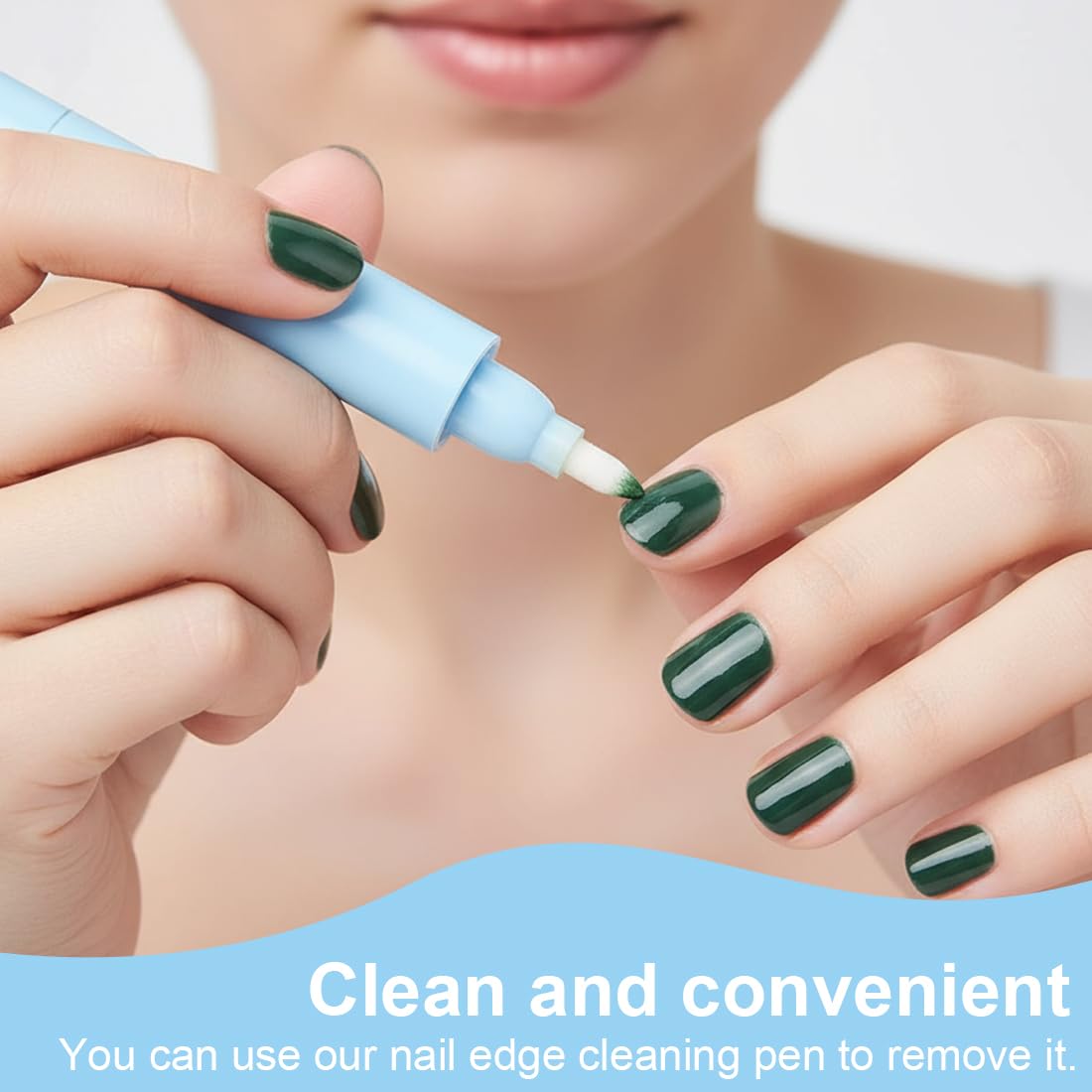 Penna Correttore Smalto per Unghie Set da 4 Pezzi con 9 Punte di Ricambio Strumento di Precisione per Manicure e Pedicure per Rimuovere Smalto in Eccesso con Solvente