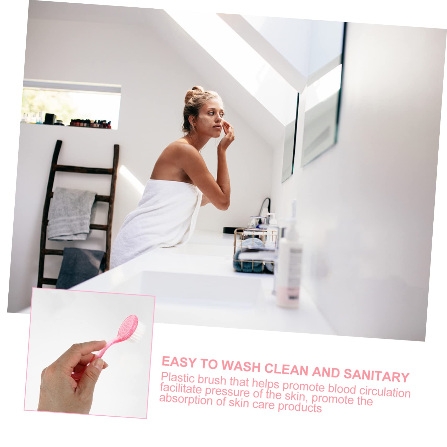 FOMIYES 8pcs Face Cleaning Brush Soft Bristle Pore Cleansing Brush for Gentle Exfoliation and Deep Clean for Skincare and Nail Care Selection Random Color