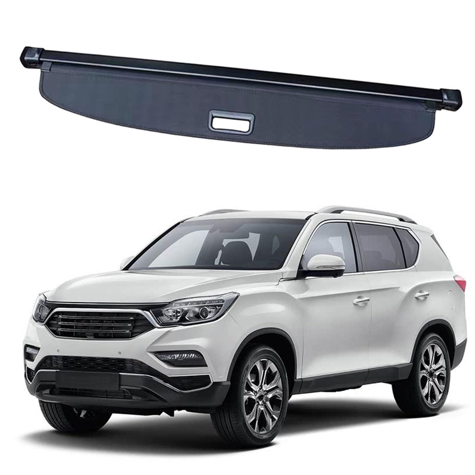 SXLGDW Car Retractable Rear Trunk Parcel Shelf,Compatible with SsangYong Rexton 2008-2019,Car parts