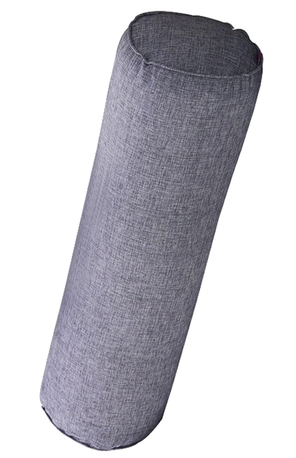 BLLMTEAR Neck Roll Pillow with Zipper - Full Moon Bolster/Round Cylinder Pillow Case for Bedroom, Living Room, Sofa - Removable Solid Color Cervical Throw Pillow Covers(5,20x100cm/8x39.3in)