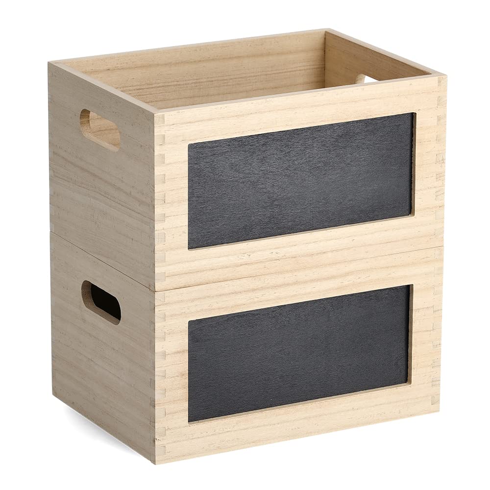 Zeller 15174 Allzweckkiste m. Tafel, Holz, ca. 28 x 20 x 15 cm