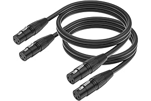 XLR Female to Female Microphone Cable 2-Pack