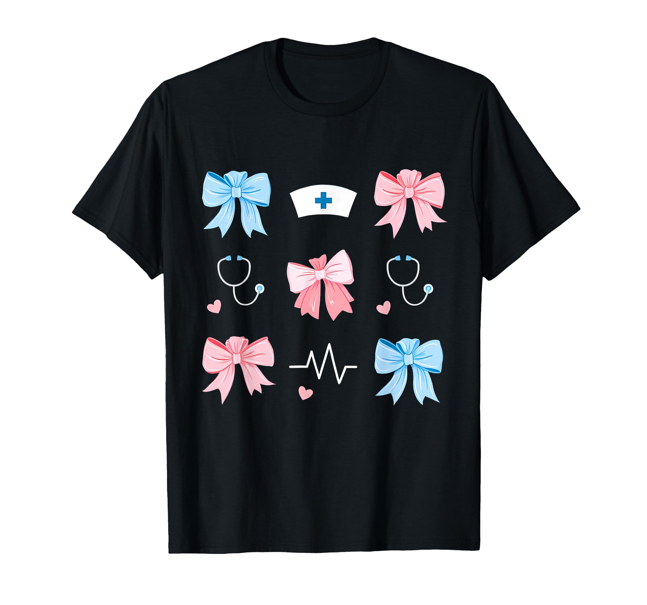 Pink Nurse Stethoscope Aesthetic Coquette T-Shirt