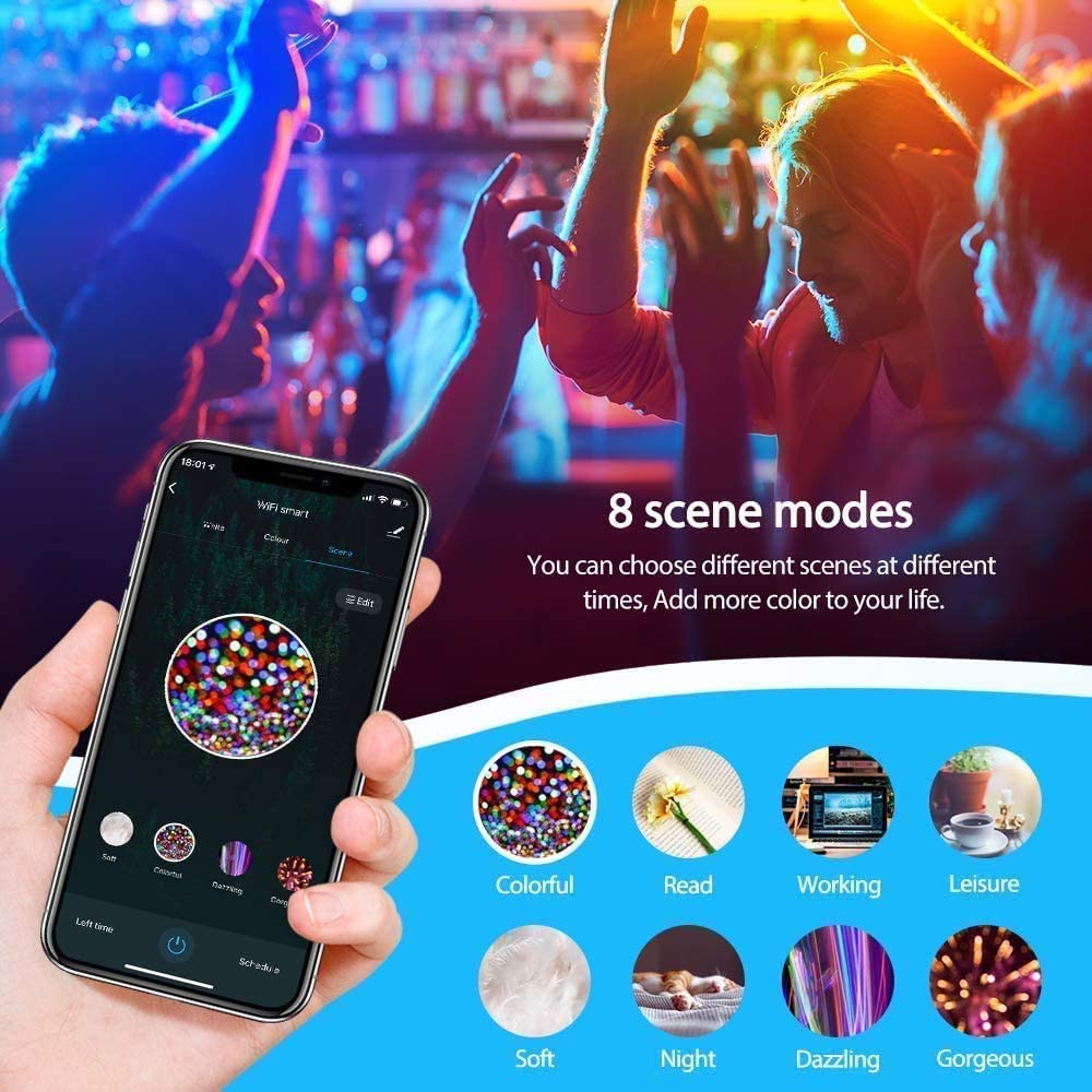 Pack x3 Tira Led Inteligente WiFi Smart 24W 5m Regulable IP65, Luces RGBW 2700k-6500K, Iluminación Decorativa para Habitación, Ajustable y Multicolor, App TUYA, Alexa y Google Assistant (15M)