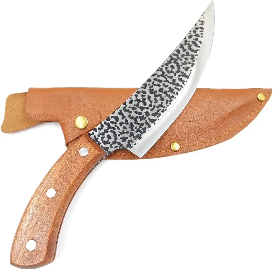 Faca Artesanal De Cozinha Churrasco Desossa Caça Pesca Forjada À Mão