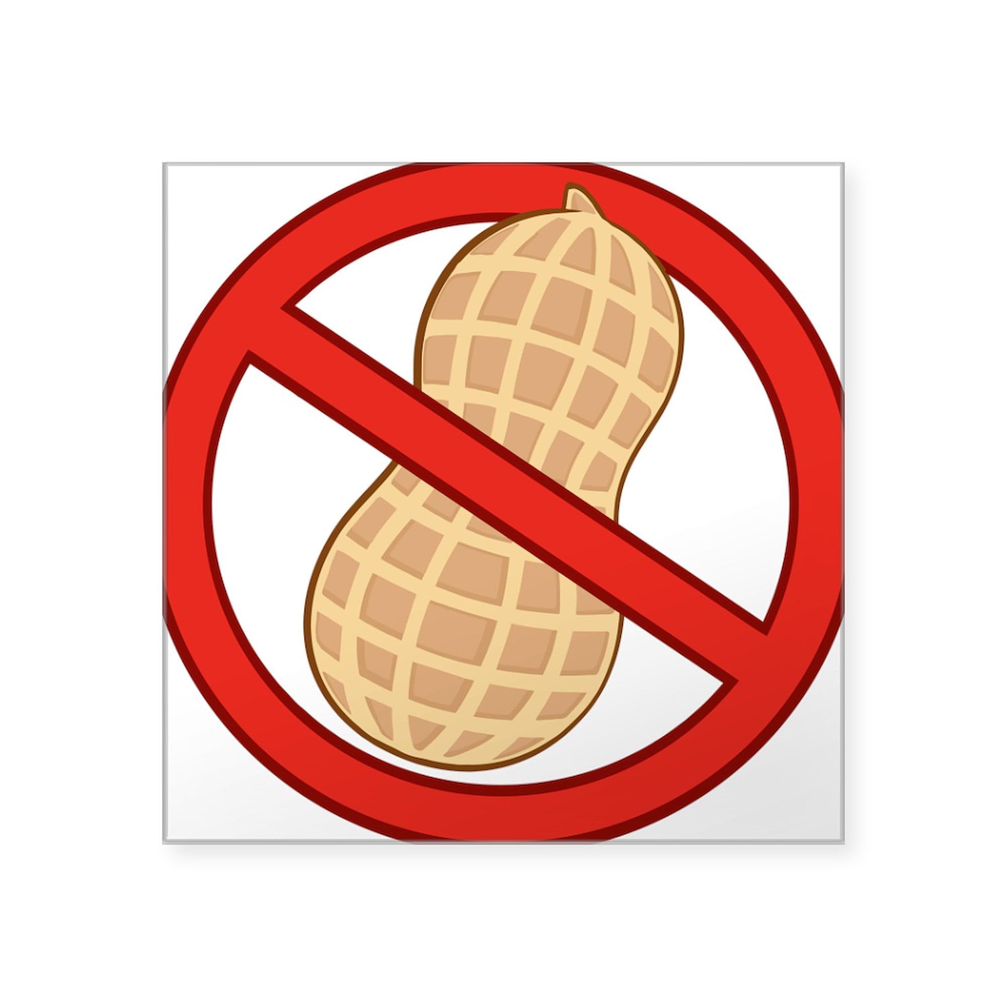 CafePress Stop. NO Peanuts. Peanut Allergies Sticker Square Bumper Sticker Car Decal