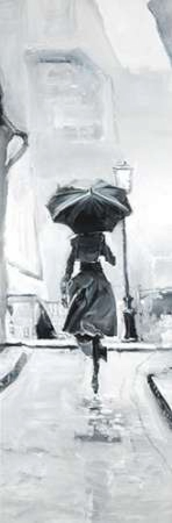 Day in the Rain Poster Print by Atelier B Art Studio (8 x 24)