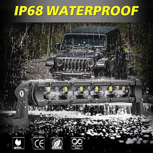 Image of 7 Inch LED Light Bars 36W Spot Slim Single Row Light Bar Pods | Off Road Driving Light Pods Work Lights LED Backup Lights Fog Lights 2Pcs for Trucks Pickup Motorcycle SUV UTV ATV Dirt Bike