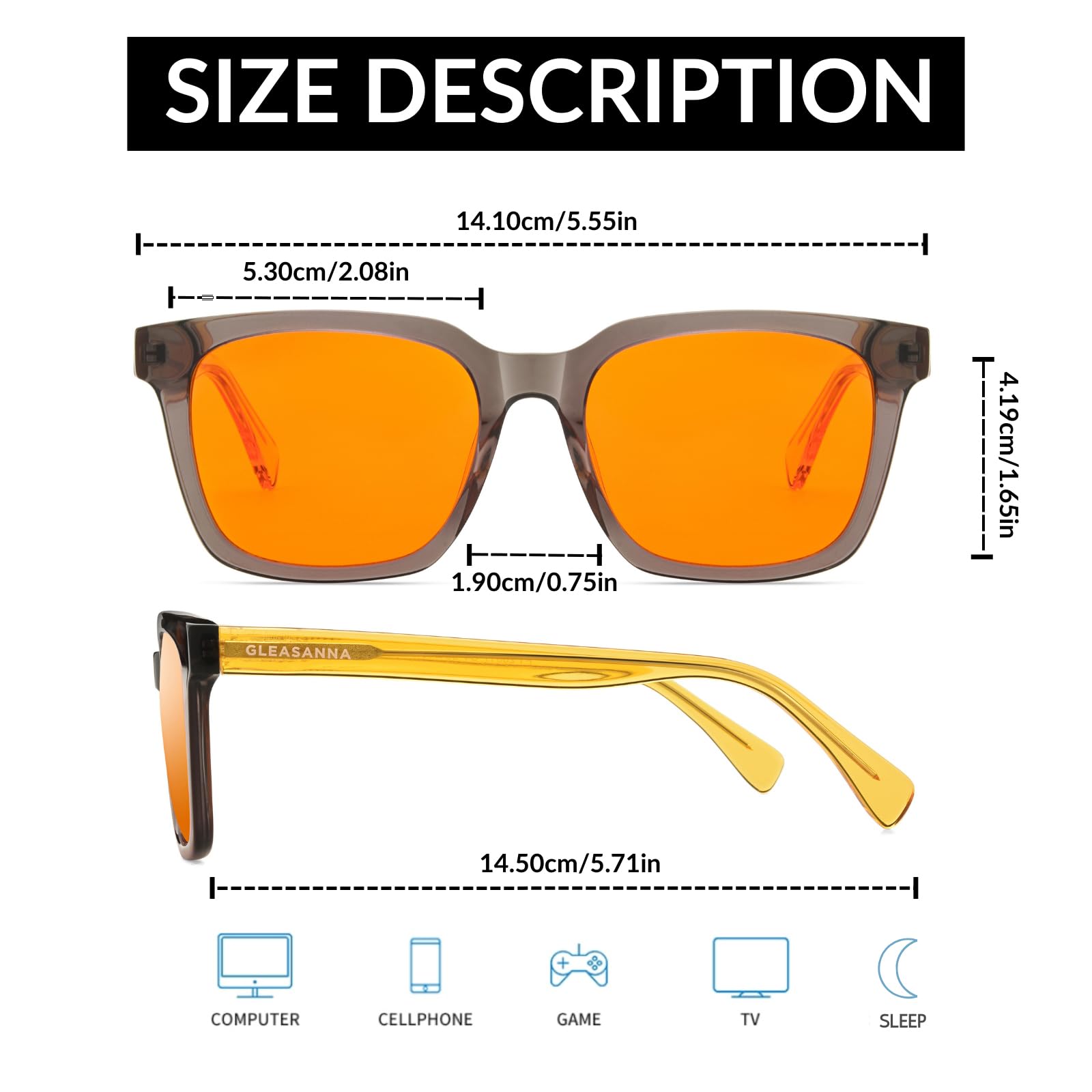 Gafas antifatiga con bloqueo de luz azul del 99,9% para hombres y mujeres, gafas para juegos de computadora contra la fatiga ocular y dolores de cabeza