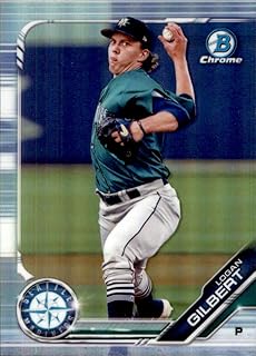 2019 Bowman Chrome Draft Refractor #BDC-179 Logan Gilbert RC Rookie Seattle Mariners MLB Baseball Trading Card