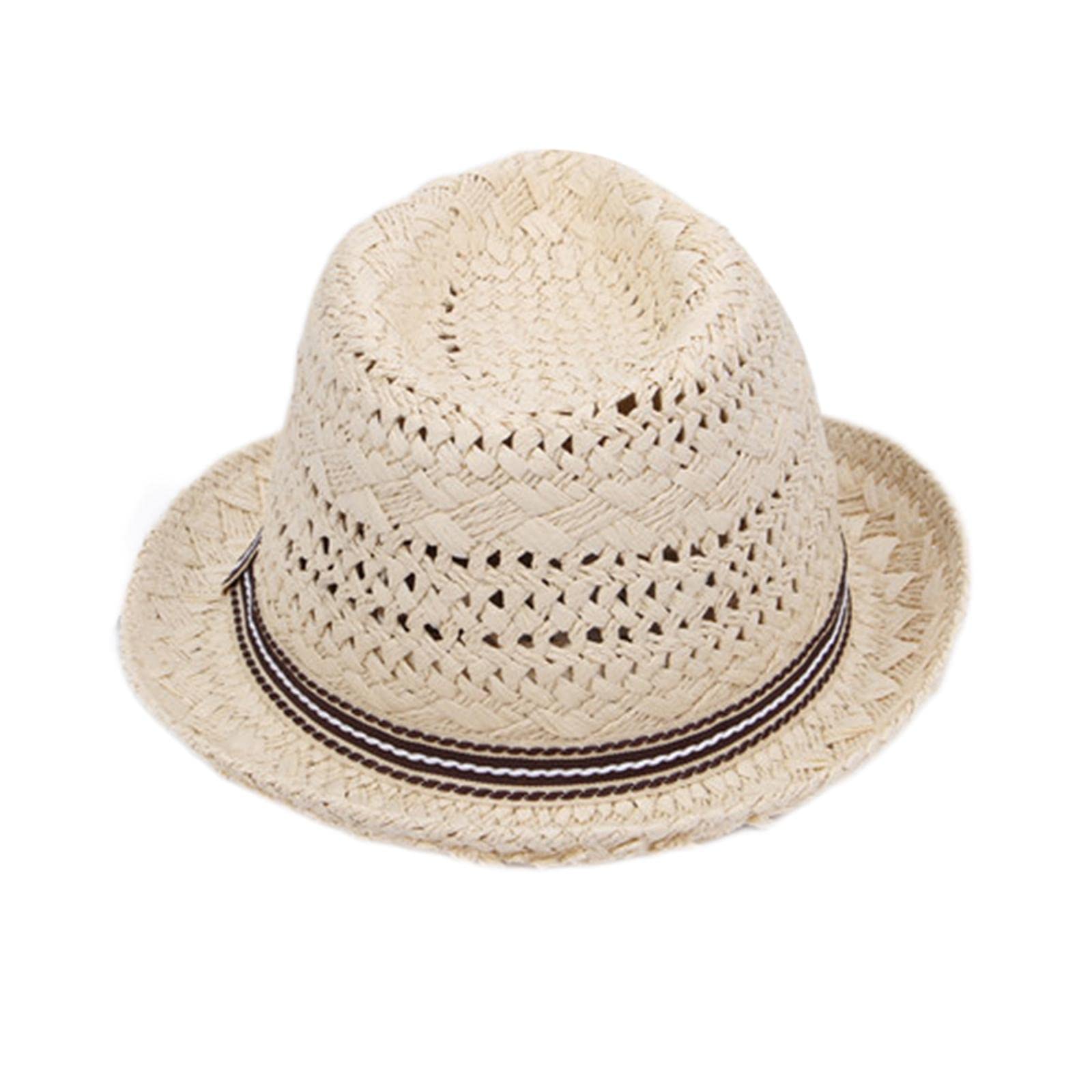 Enakshi® Fashion Wide Brim Sun Hat Panama Sunhat Straw Fedora Hat for Summer Camping Beige|Clothing, Shoes & Accessories | Womens Accessories | Hats-image-45