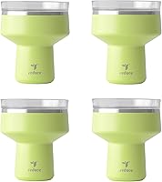 Vista 25 de Reduce Saltini - Vaso de cóctel de 16 onzas, vaso aislado de Margarita con tapa, mantiene las bebidas frías durante 10 horas, alternativa al vaso