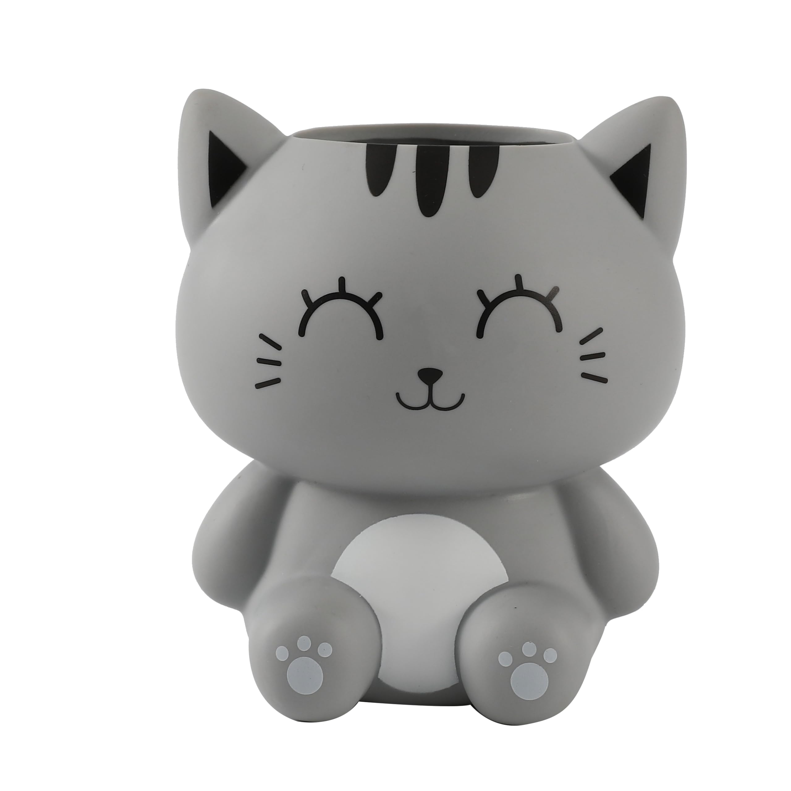 I-TOTAL - 3D Pen Holder - Kawaii Style Desk Organizer for Pens and Accessories, Gift Idea (GREY CAT)