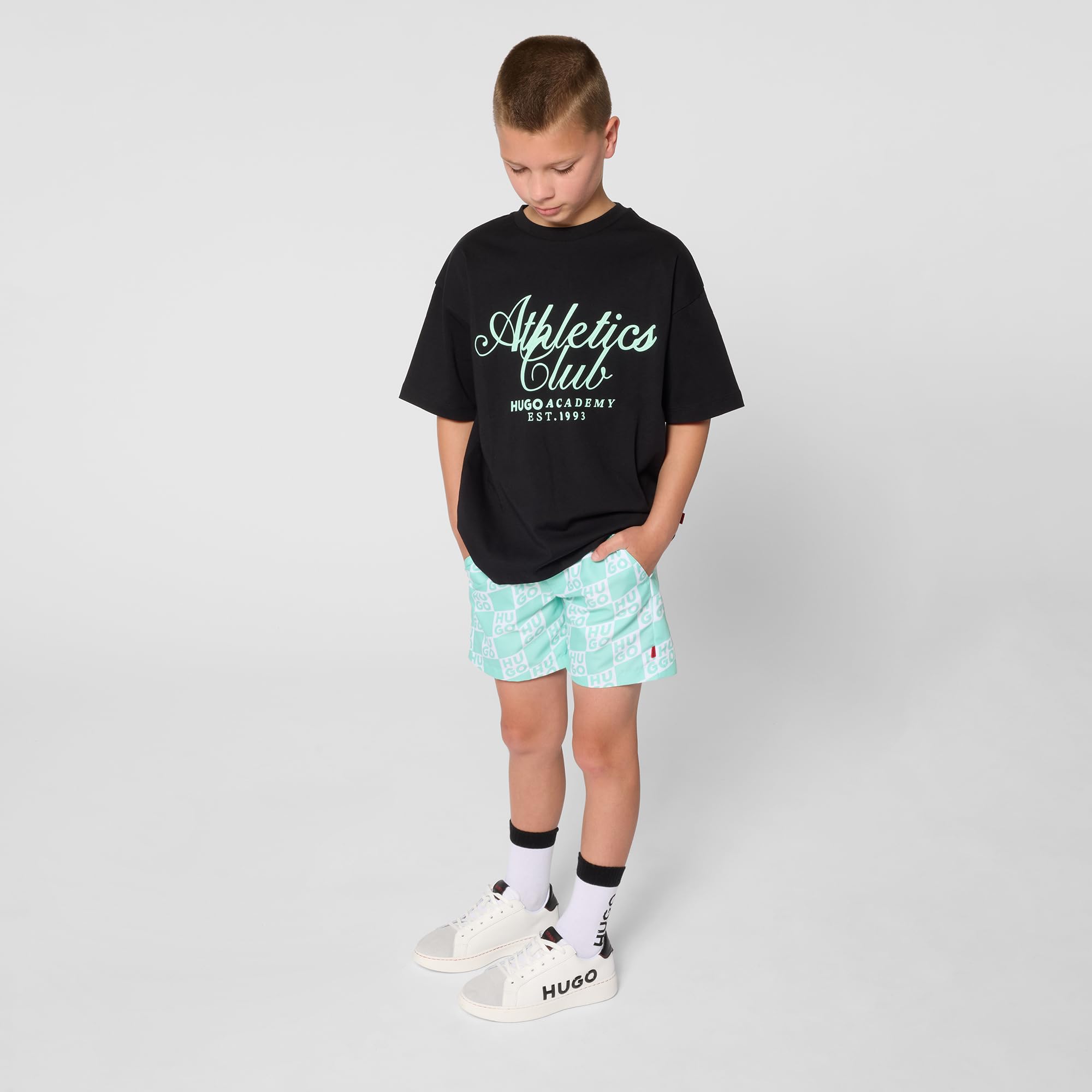 Hugo Badeshorts Jungen Grün 16 Jahre