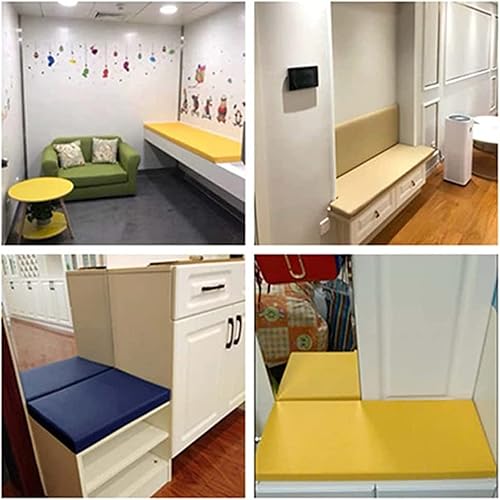 Miniatura 6 de ZHOUZHOU Cojín de banco de cuero para exteriores o interiores, para jardín, patio, suave, de 23.6 x 11.8in, resistente al agua, antideslizante,