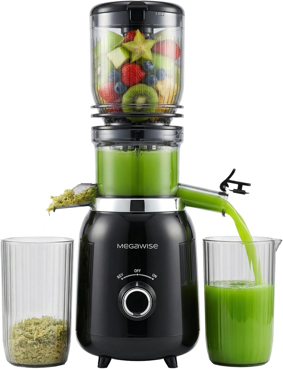 Extractor de Jugos Prensado en Frío 800W Silencioso y Fácil de Limpiar