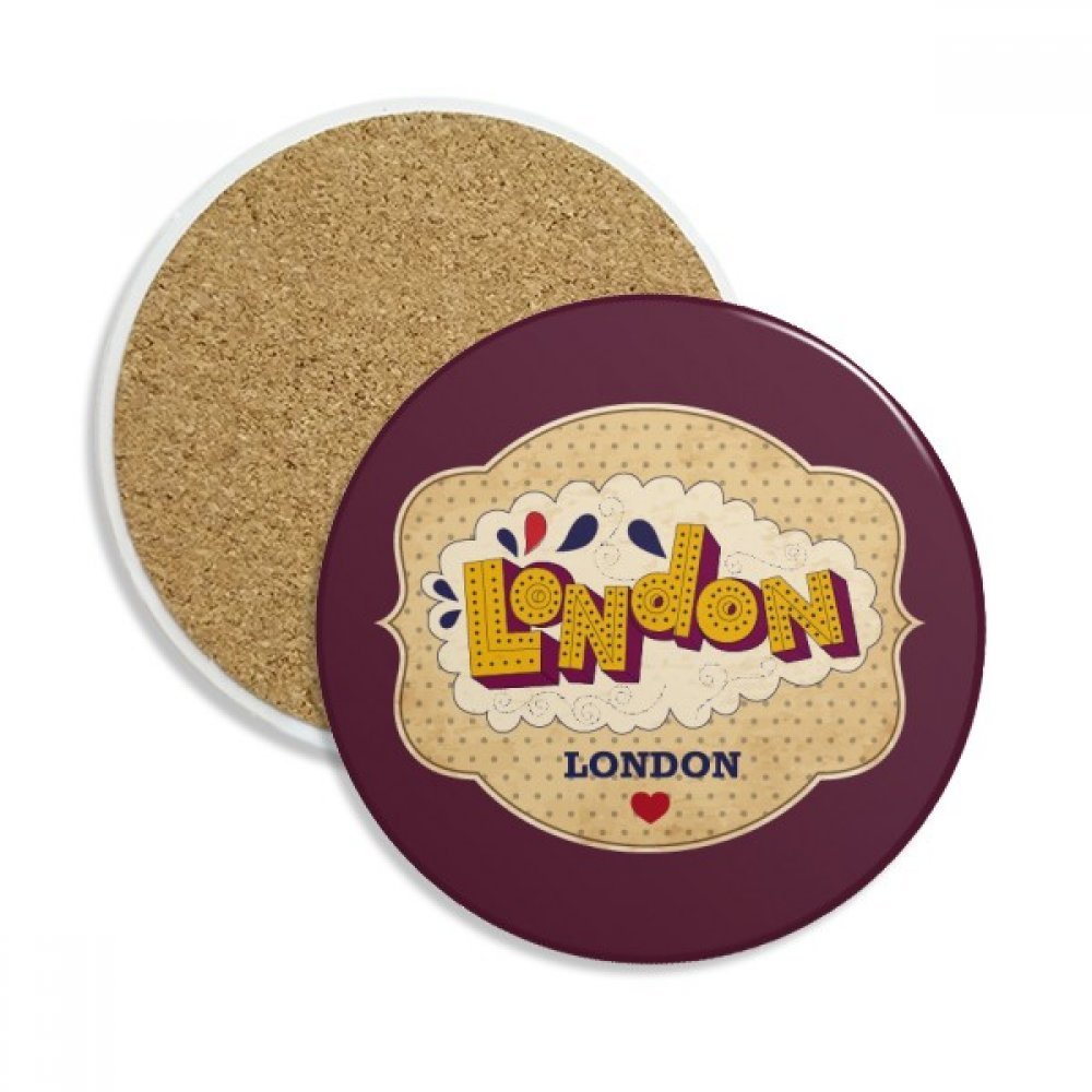 Tasse et boisson sur coaster en céramique pour apéritif et bureau motif Londres