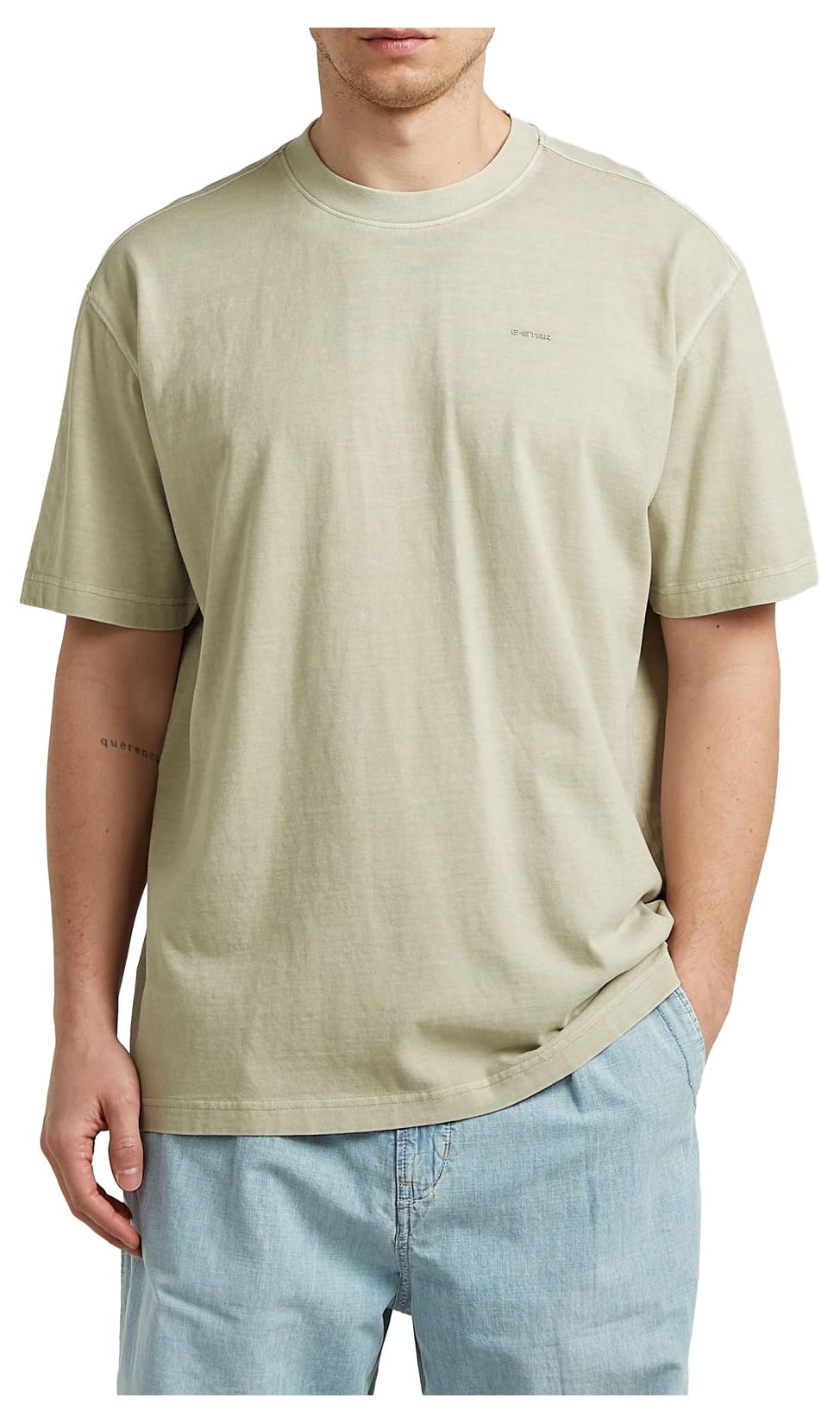 G-Star Raw C.V. Relaxed Base R T T-Shirt, Beige (Kit GD D28588-e517-j105), XS Homme