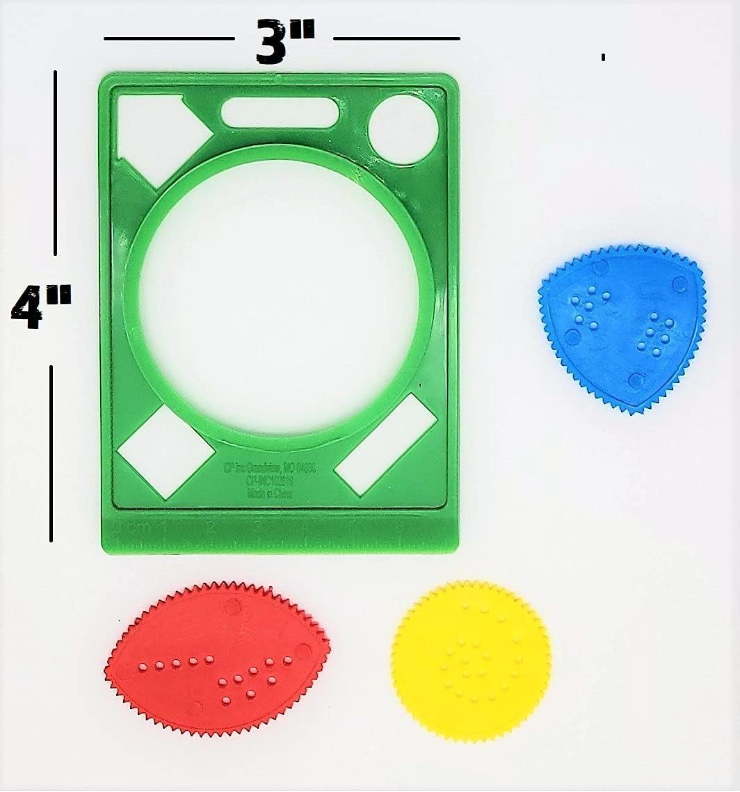 Zugar Land Solid Spiral Shape Plastic 4 Inch Stencil Assortment (36 Pack) Ruler Drawing Template Colorful Red Blue Yellow Green for Kids (36)