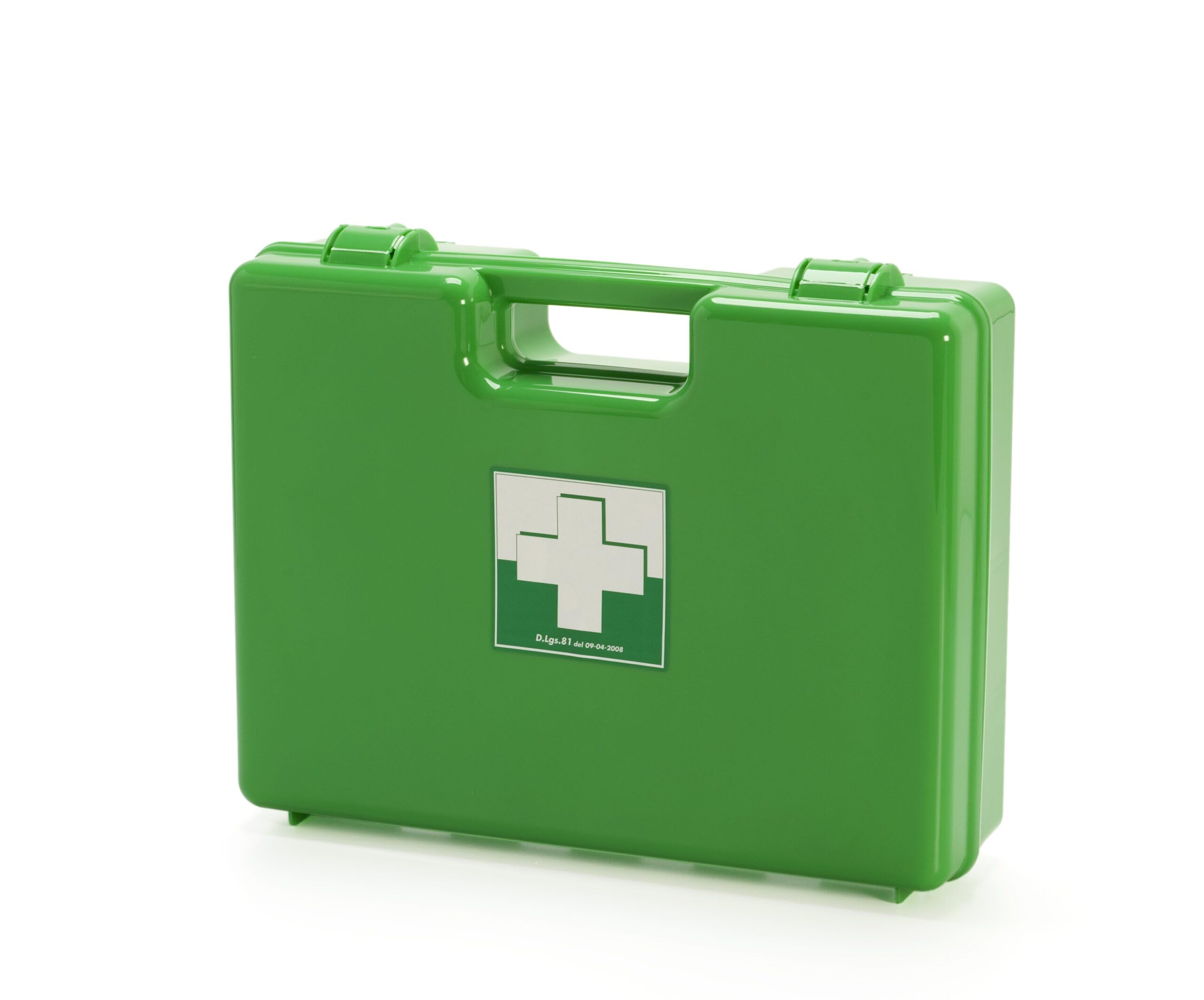 Cassetta Medica Pronto Soccorso Conforme DM388/DL81 ALLEGATO 1 per Aziende con più di 3 dipendenti e Privati - Con Prodotti Professionali - Kit Completo - Made in Italy
