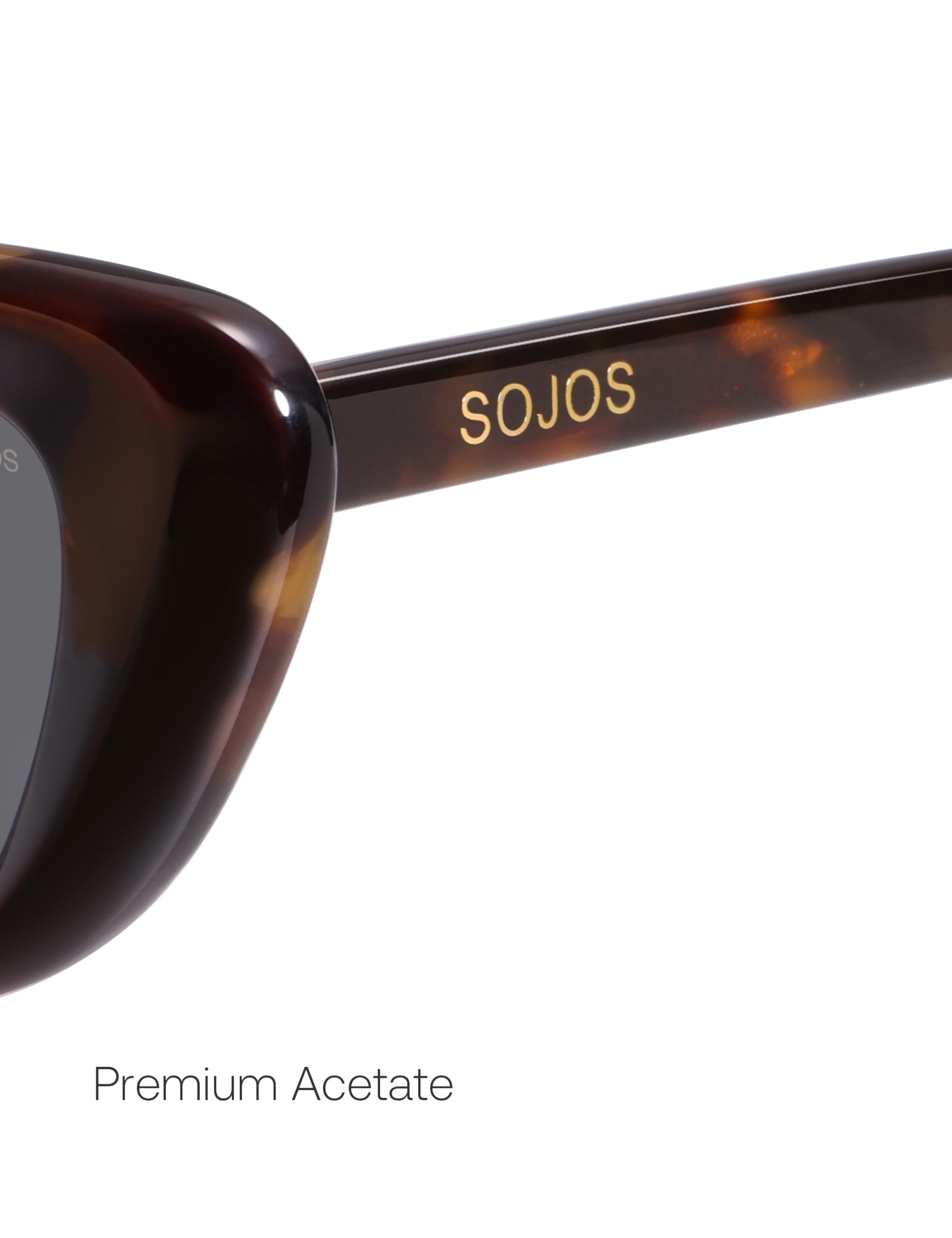 SOJOS Gafas de sol polarizadas de acetato de ojo de gato para mujer ARIA
