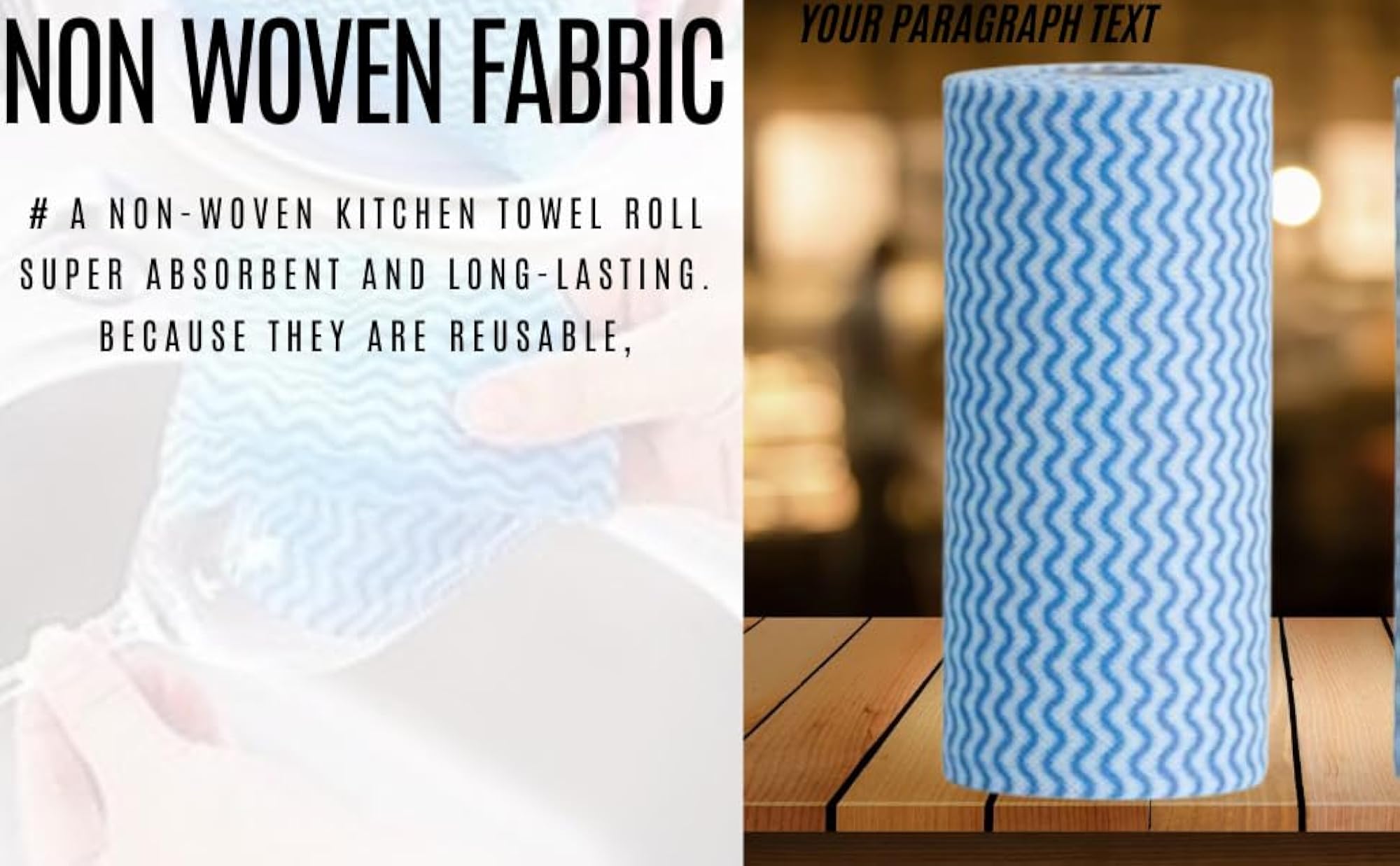 MJJ All-Purpose Kitchen Roll Cleaning Wipes