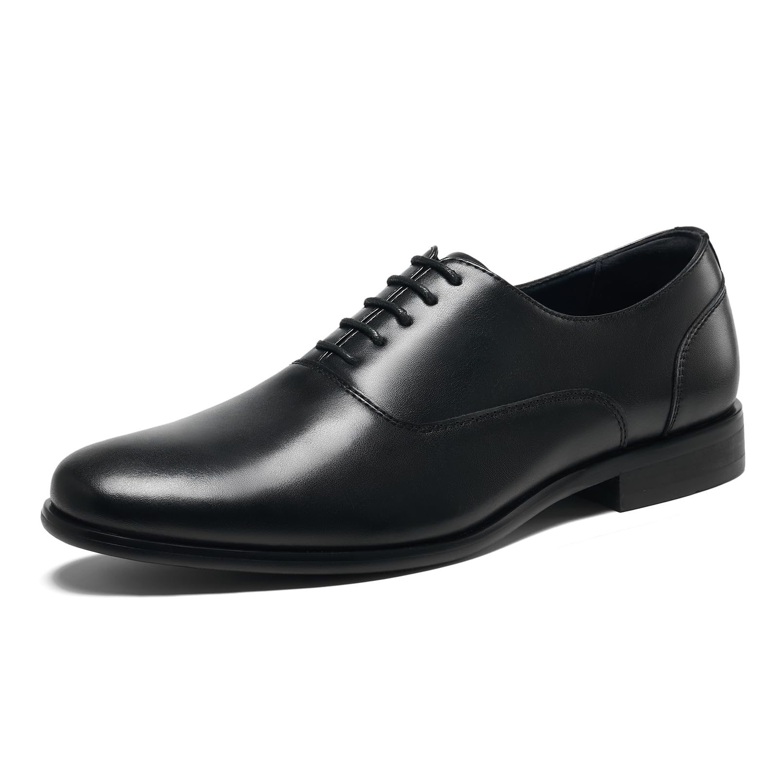 HEEZ Mens Patent Leather Dress Shoes, Tuxedo Shoes for Men Non Slip, Cap Toe Lace Up Formal Oxfords for Wedding Prom Party Dance Business