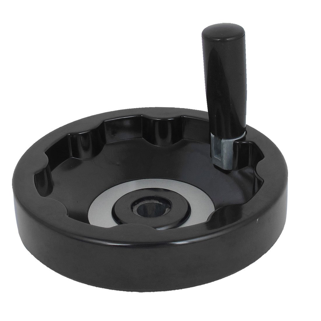 Uxcell Black Sourcingmap Lathes Revolving Handle Hand Wheel Handwheel 16Mm Bore 150Mm Dia