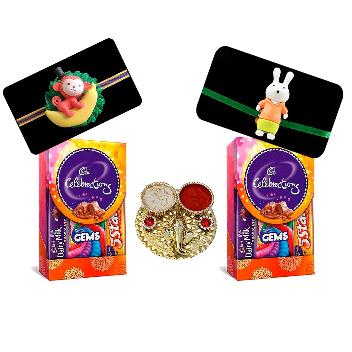 Natali Traders Rakhi for Kids Set of 2 with Chocolate, Cartoon Rakhi Combo Pack of two For Girls and Boys, Younger Brother, nephew with Roli Chawal-image-19
