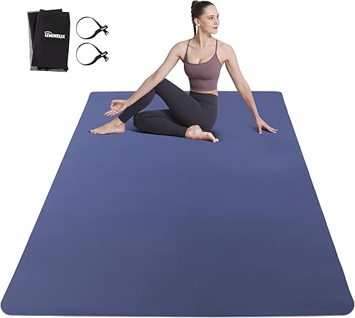 UMINEUX Tapete de yoga grande para hombres y mujeres de 14 y 25 pulgadas, extra grueso, TPE para entrenamiento en casa, gimnasio, antideslizante,