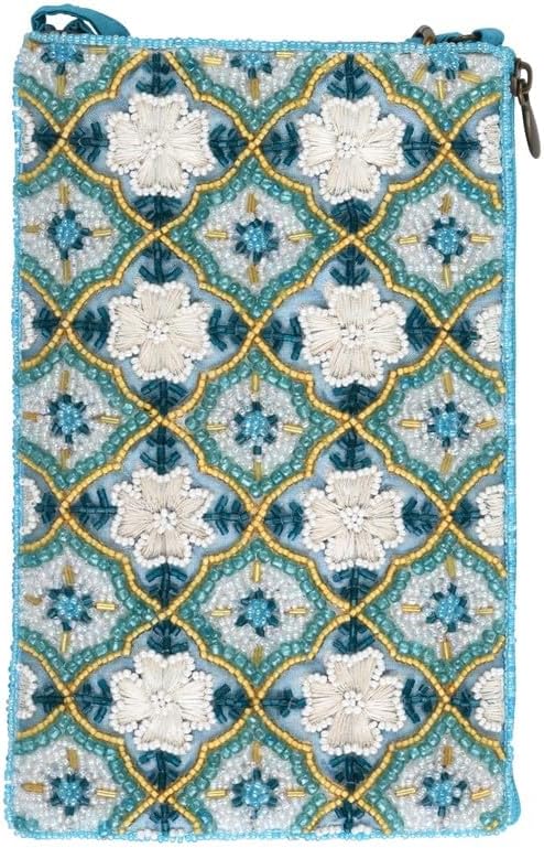 Bamboo Trading Club Bag Floral Textile, Blue