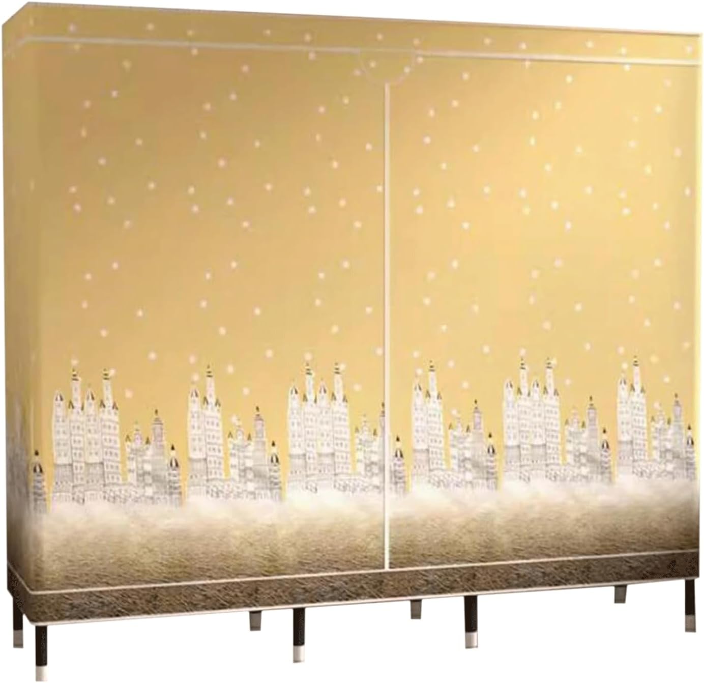 Portable Wardrobe Home Clothes Wardrobe Fabric Clothing Rack Simple Storage Closet Iron Rack Armoires Simple Assembly Closet